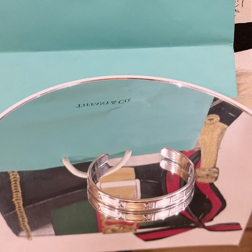 🔥 TIFFANY & Co. ATLAS CUFF BRACELET AG925 SILVER SIZE 6”